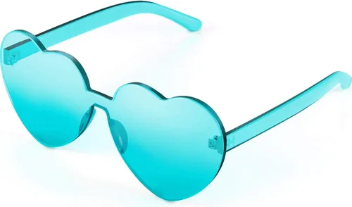 Vista 14 de Maxdot Heart Shaped Sunglasses for Women Transparente