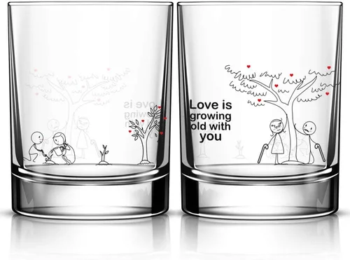 Vista 7 de BoldLoft My Heart is All Yours - Vasos para parejas, regalos para él, novio, marido, pareja, regalos para él y ella, aniversario, San Valentín