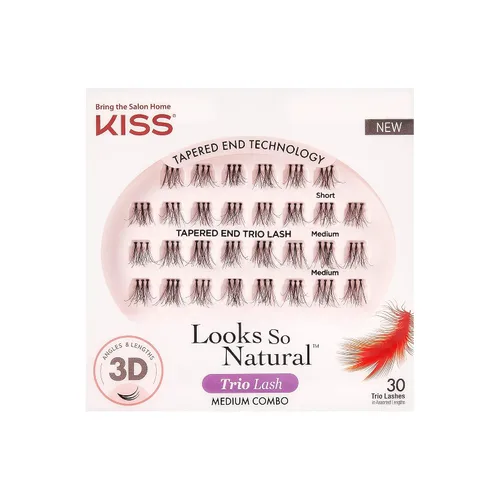 Vista 13 de KISS Looks So Natural - Pestañas postizas, ligeras y cómodas, tecnología de extremo ahusado, reutilizables, libres de crueldad, compatibles