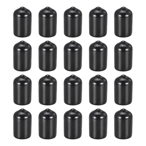 Vista 16 de DMiotech Paquete de 20 protectores de rosca de tornillo rojo de 1/2 pulgada de identificación, tapas de goma para pernos de tornillo, tubería