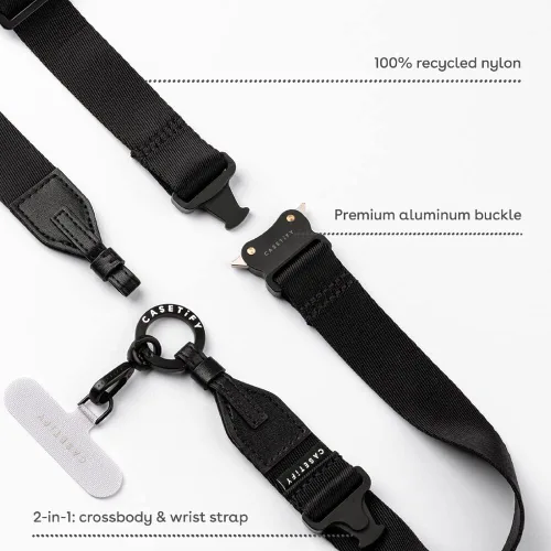 Vista 3 de CASETiFY Cordón utilitario 2 en 1 - Negro