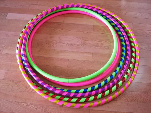 Vista 3 de Sports Hoop Aro de bricolaje 2B, 1.8 libras grande, rosa, 2 cintas incluidas, pérdida de grasa