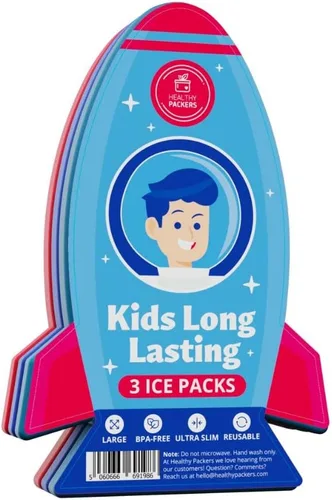 Vista 11 de Healthy Packers Bolsas de hielo delgadas reutilizables para loncheras para niños y adultos Paquetes de congelador finos de larga duración