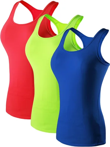 Vista 26 de Neleus - Camiseta sin mangas con base de compresión para mujer, 3
