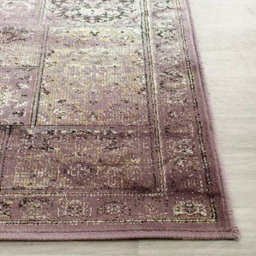 Vista 3 de SAFAVIEH Vintage Collection - Alfombra de pasillo de 2 pies 2 pulgadas x 6 pies, morado y fucsia, viscosa, diseño oriental envejecido