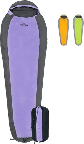 Vista 13 de Saco de Dormir Teton 20F y 5F; Saco de Dormir Ultraligero y Cálido para Momia para Adultos y Niños, Acampada, Mochilero, Senderismo