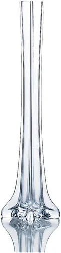 Vista 5 de WGV - Jarrón de torre Eiffel, abierto de 1 pulgada, altura de 16 pulgadas, recipiente floral de vidrio negro con base resistente, centro de mesa