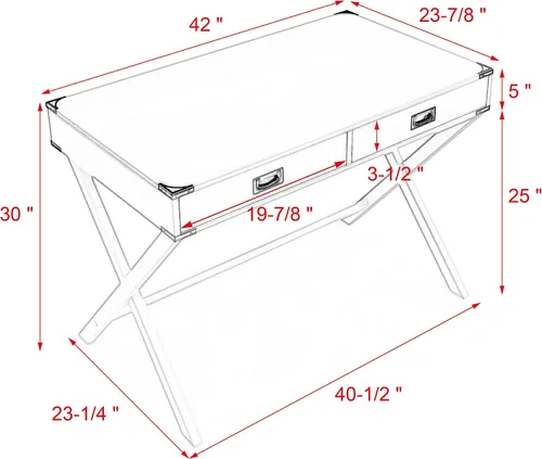 Vista 2 de ECLYL Escritorio para computadora con almacenamiento, escritorio de madera maciza con cajones, mesa de estudio moderna para oficina en casa