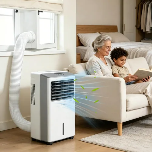 Vista 8 de Kit de sellado de ventana de CA portátil, kit universal de sellado de ventana, kit de ventana que funciona con CA portátil, kit de ventilación