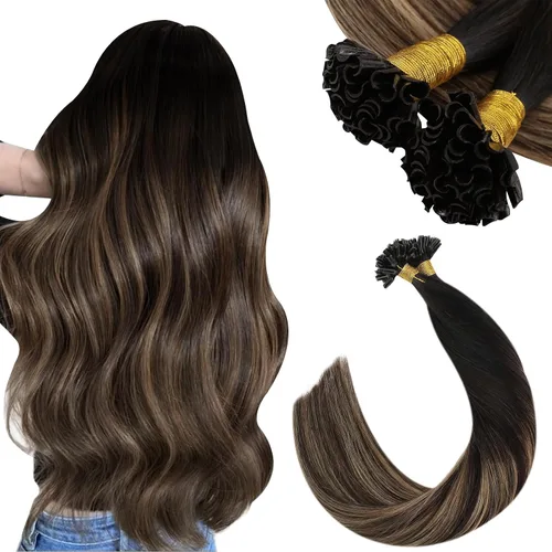 Vista 56 de Ugeat - Extensiones de cabello humano con microanillo, 14 pulgadas, extensiones de cabello Remy con microcuentas de 1 gm/hebra, 50 gms, extensiones