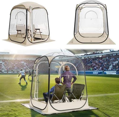 Vista 11 de VEVOR Pop up Sports Tent, 8 Sizes Optional Clear Bubble Tent for 1-6 Person, Waterproof Outdoor Pod with Floor Mat & Top Cover, Garden Igloo Dome