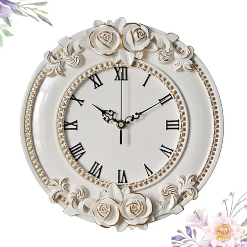 Vista 9 de BESTOYARD Reloj de pared con timbre para mujer, estilo europeo, delicado reloj práctico, decoración para el hogar, 1 ud