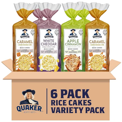 Vista 8 de Quaker crujientes de arroz, paquete con 6 variedades de sabores