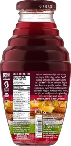 Vista 4 de Beetology Jugo orgánico de remolacha y tropical, 8.45 onzas (paquete de 6) 100% prensado en frío Saludable para el corazón Jugo de verduras