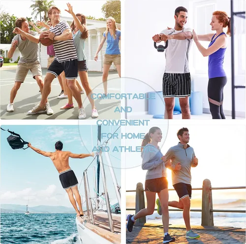 Vista 5 de HEALONG Pantalones cortos deportivos de baloncesto para hombre, malla para gimnasio, deportes, entrenamiento, cordón, retro, casual, a la moda