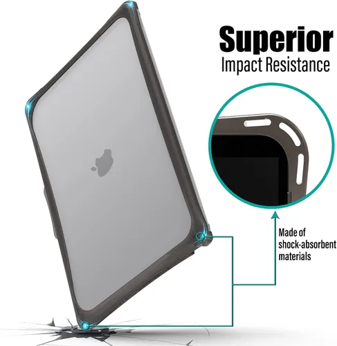Vista 3 de [Usado] IBENZER Hexpact - Carcasa compatible con MacBook Air de 13 pulgadas 2022 2021 2020 M1 A2337 A2179 A1932, carcasa protectora de alta