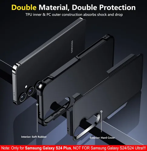 Vista 6 de SPIDERCASE Diseñado para Funda Samsung Galaxy S24 Plus, [Protección contra caídas de grado militar de 10 pies] Funda resistente a golpes para Galaxy