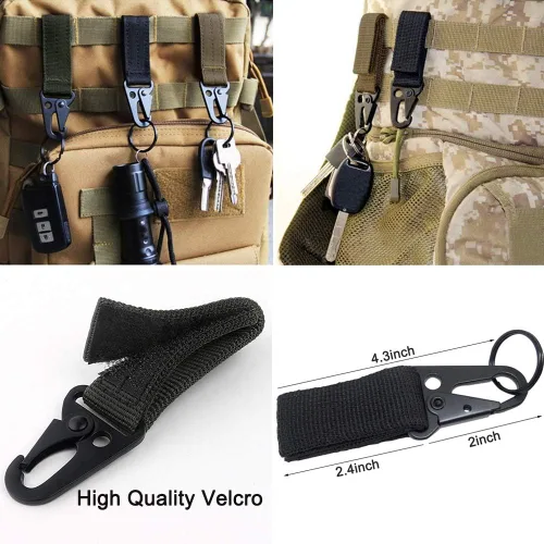 Vista 7 de Molle Accessories Kit de 30 accesorios, anillo en D Grimloc bloqueo engranaje clip web dominator cuerdas elásticas hebilla para correas de 1 pulgada