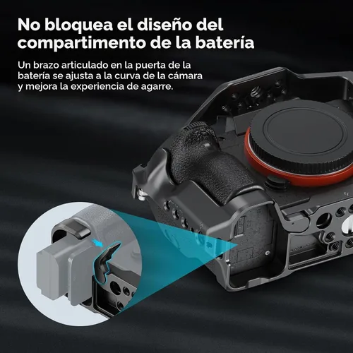 Vista 4 de SmallRig Kit de jaula para cámara A7 III / A7R III para Sony Alpha 7 III/Alpha 7R III, jaula completa con mango superior para ARRI y abrazadera
