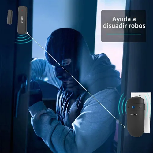 Vista 3 de SECRUI - Timbre de puerta, timbre con sensor abierto de puerta para negocios/hogar al entrar, volumen ajustable, fácil instalación, rango de 400