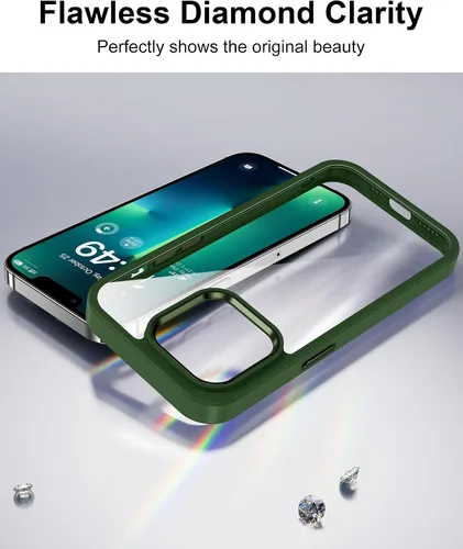 Vista 414 de HOOMIL Funda para iPhone 7 Plus/iPhone 8 Plus de 5.5 Pulgadas, sin amarillamiento, protección contra caídas, cubierta trasera dura transparente