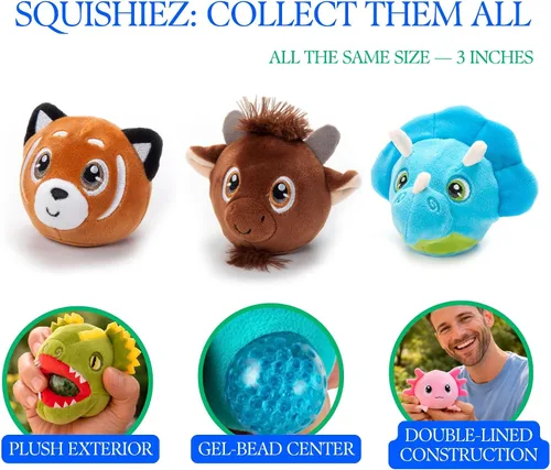 Vista 3 de The Petting Zoo Peluche de flamenco, regalos para niños, juguete para apretar animales de vida silvestre Squishiez, juguete de peluche de flamenco