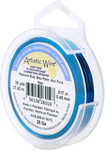 Vista 65 de Artistic Wire, Alambre de cobre de color chapado en plata de calibre 18, resistente al deslustre, amatista, 20 pies