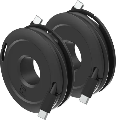 Vista 9 de Enrollador lateral Mini y Max de auriculares, auriculares y cable de carga enrollador y organizador perfecto para envolver auriculares y cables
