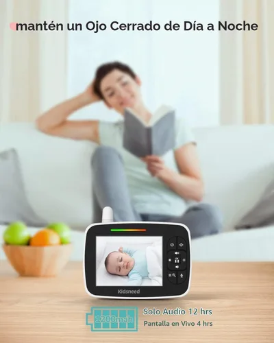 Vista 7 de Kidsneed Monitor de bebé con 2 cámaras