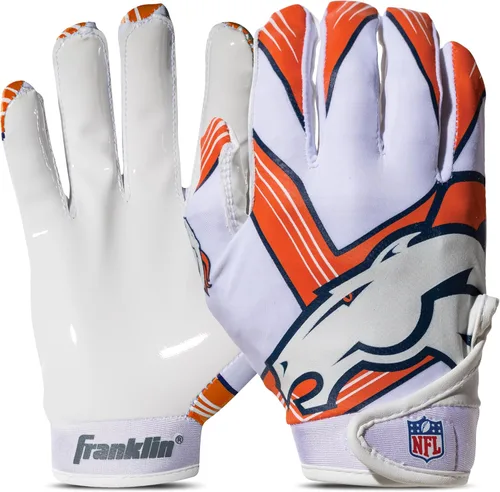 Vista 31 de Franklin Sports - Guantes de receptor de fútbol americano juvenil de la NFL, par de guantes de fútbol para niños con logotipos de equipos de la NFL