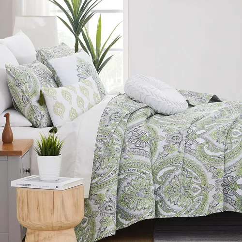 Vista 20 de Southshore Fine Living, Inc. - Juego de colcha tamaño individual grande, juego de 5 piezas con colcha, 1 funda de almohada, 1 funda de almohada