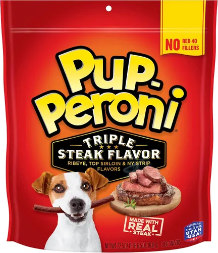 Vista 22 de Pup-Peroni Prime Rib - Golosinas para perros con sabor a costilla, bolsa de 38 onzas (paquete de 4)