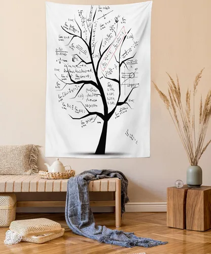 Vista 46 de Lunarable Tapiz japonés, Geisha joven en kimono con maquillaje oriental tradicional de Sakura, decoración de tela para colgar en la pared