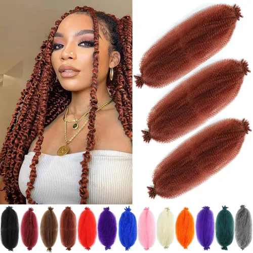 Vista 5 de Trenzas Afro Twist de 12 pulgadas - Cabello trenzado al crochet estilo Afro (12 pulgadas (Paquete de 3), 30#)