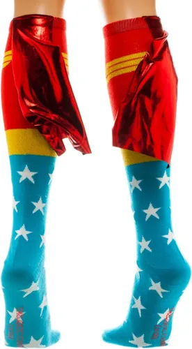 Vista 2 de Bioworld DC Comics - Calcetines hasta la rodilla Wonder Woman, Azul
