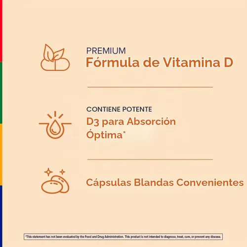 Vista 2 de Stop Aging Now - Cápsulas blandas de suplemento de vitamina D3 D-Pure (5000 UI) - 90