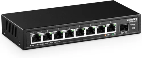 Vista 12 de MokerLink Switch Ethernet de 4 puertos 2.5G con ranura SFP+ de 2 puertos 10G, 4 puertos Base-T de 2.5G compatibles con 10/100/1000Mbps, conmutador