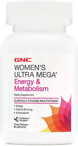 Vista 3 de GNC Multivitamínico ultra megaenergético y metabolismo para mujeres, 90 unidades, para aumentar la energía, el metablismo y la quema de calorías