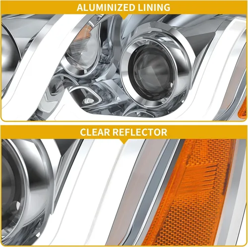 Vista 3 de DWVO Conjunto de faros delanteros de proyector LED DRL compatible con Dodge Ram 1500 2500 3500 de repuesto para Dodge Ram 2006 2007 2008 2009 lado