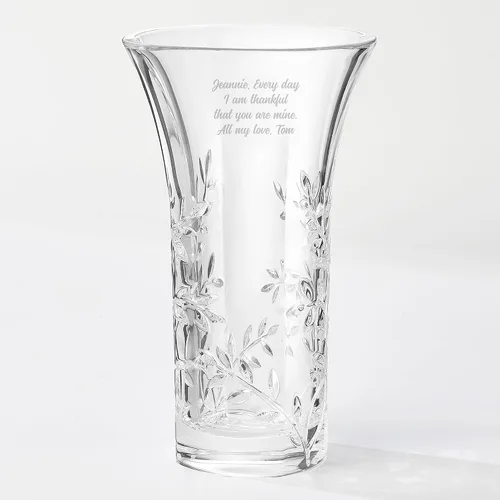 Vista 2 de Things Remembered Jarrón de Cristal con Hoja de Vera Wang Grabado (Personalización Gratuita)
