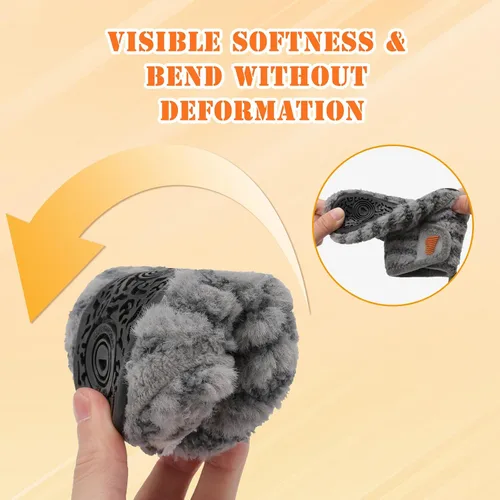 Vista 5 de BARERUN Pantuflas para niños y niñas, zapatos de casa para bebés, botines de invierno de felpa acogedora para niños, pantuflas cálidas y ligeras