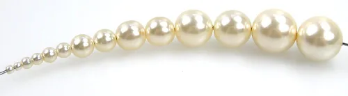 Vista 6 de Perlas de imitación de cristal redondas checas, 600 piezas (4 x 150 piezas) de perla crema de 0.079 in