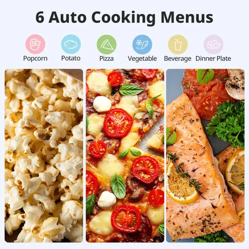 Vista 3 de COMFEE' EM720CPL-PMB - Horno microondas para encimera, con encendido/apagado de sonido, modo ECO y botones sencillos de un solo toque, 0.7 pies Negro