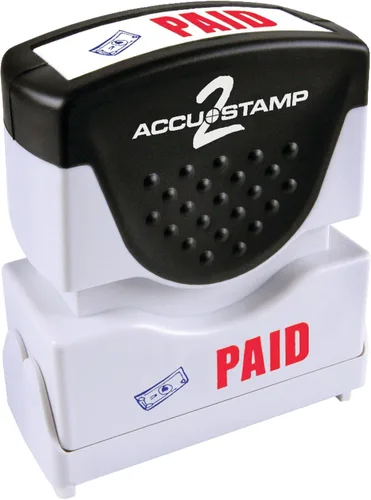 Vista 20 de ACCUSTAMP sello "APPROVED" con protección microban, sello con pretinta, con mensaje rojo y azul (035525)
