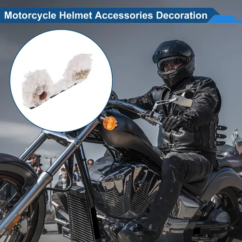 Vista 3 de Accesorios para casco de motocicleta, decoración de orejas de oso de flores para motocicleta, bicicleta, esquí, cascos de felpa, 1 unidad