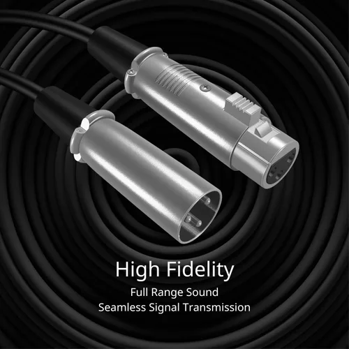 Vista 4 de TNP XLR - Cable de micrófono XLR de 3 pines macho a hembra, conector de audio de cable de micrófono equilibrado, convertidor de adaptador