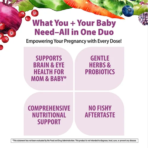 Vista 4 de Rainbow Light Prenatal Daily Duo: Prenatal One Multivitamin and Prenatal DHA- 30 Tablets and 30 Softgels (El embalaje puede variar) Aceite