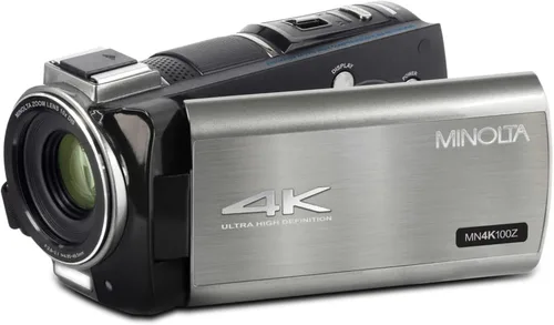 Vista 6 de Minolta Videocámara 4K Ultra HD con pantalla táctil de 3.5 pulgadas, zoom óptico de 10x, fotos de 28 MP, estabilizador digital, soporte de zapato