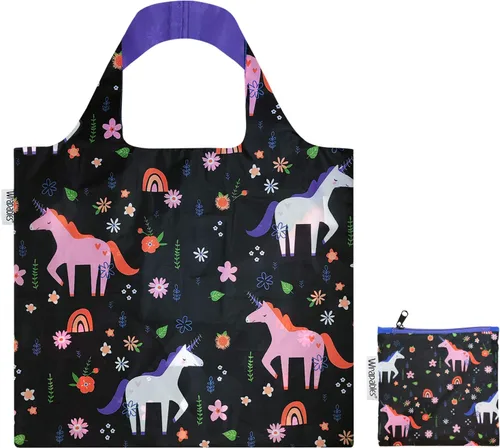 Vista 2 de Wrapables Bolsa de compras reutilizable grande con bolsa exterior (juego de 3)