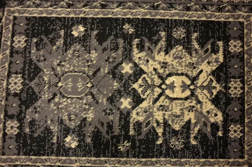 Vista 11 de Unique Loom Taftan Collection - Alfombra de borde geométrico de inspiración tribal (2 pies 2 pulgadas x 3 pies, rectangular, negro/gris)